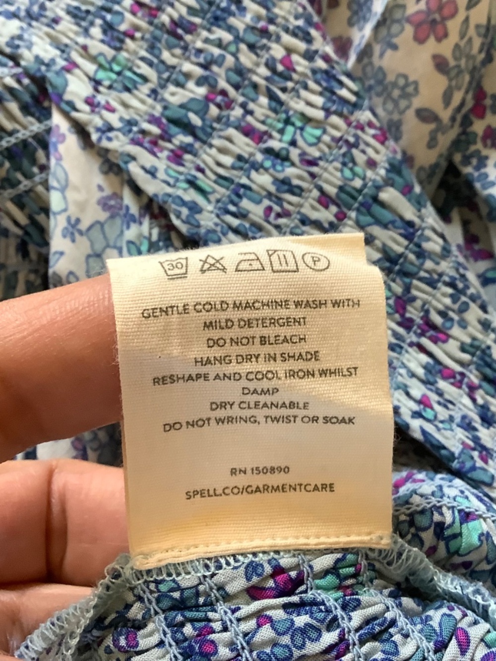 SPELL Love Jetty Shirred Jumpsuit Blue Nirvana SZ XXL - Picture 16 of 16